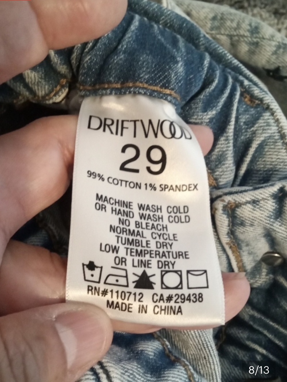 Driftwood Elon Star Embroidered Jeans Paperbag High Rise Womens Size 29